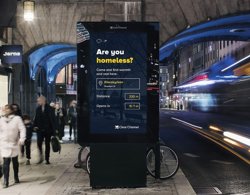 Stoccolma: quando la pubblicità aiuta i senzatetto